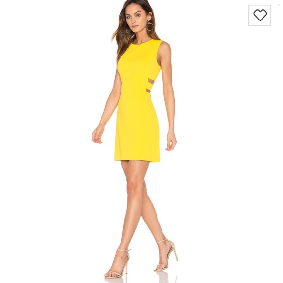 REVOLVE NWT cut out A line dress in yellow zest - Picture 2 of 6